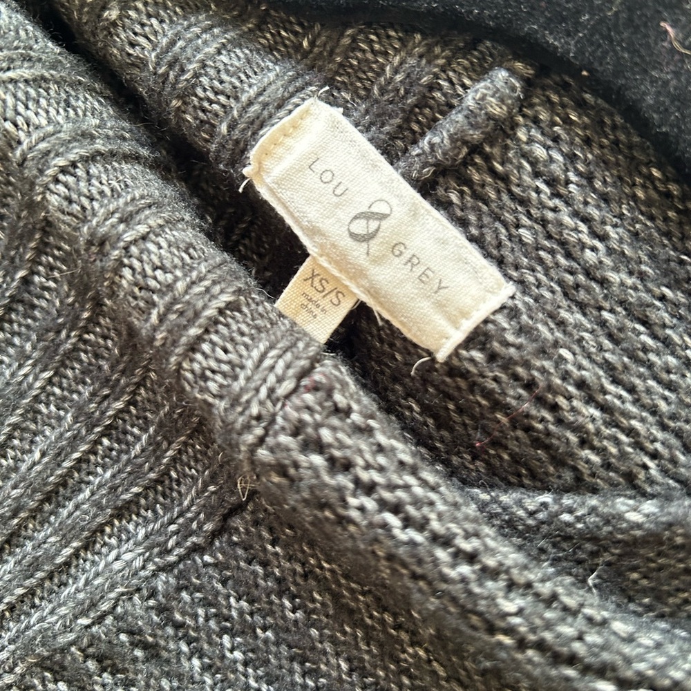 Lou & Grey Blue Knit Poncho - Picture 2 of 3